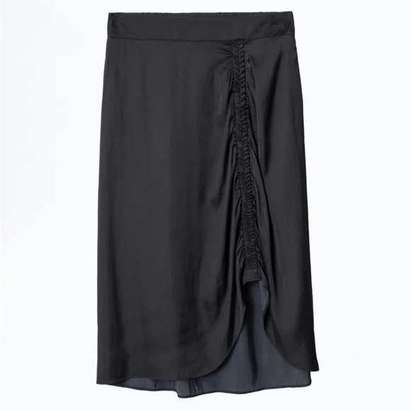 ZADIG & VOLTAIRE Jiji Satin Skirt (14) - Picture 1 of 8